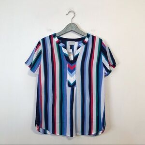 NWT Van Heusen Striped Short Sleeve Top